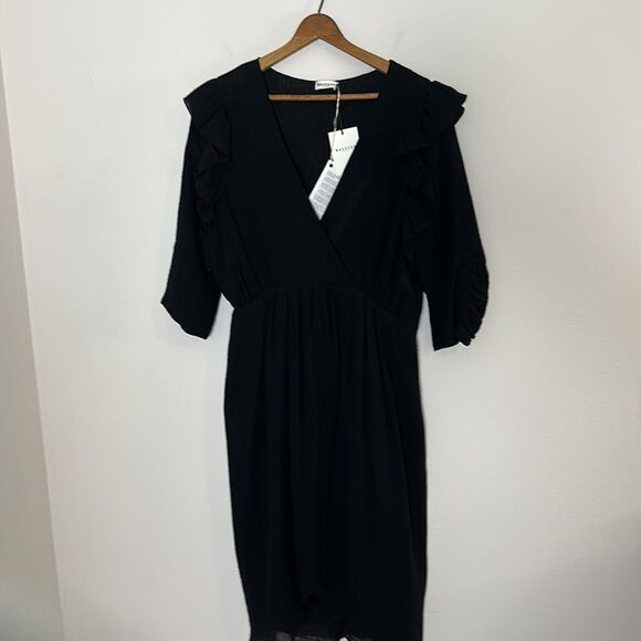 NWT!!  MASSCOB Gardiner ruffle-trimmed dress size L - Picture 11 of 15